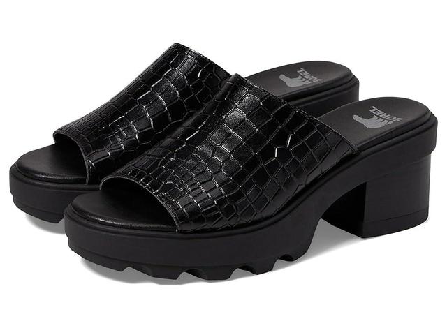 SOREL Joanie Heel Slide Black) Women's Shoes Product Image