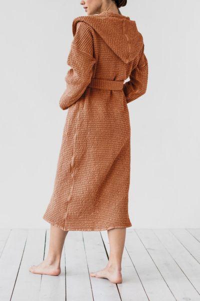 MagicLinen Waffle Hooded Bath Robe Womens at Urban Outfitters Product Image