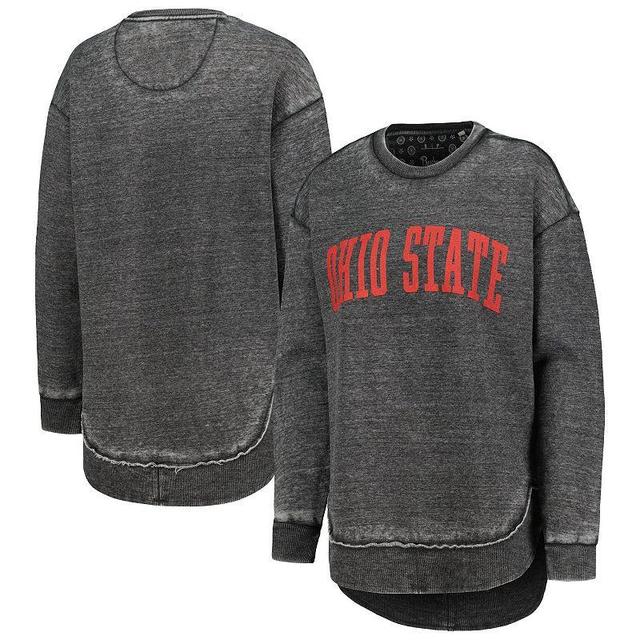 Womens Pressbox Ohio State Buckeyes Vintage Wash Pullover Sweatshirt Product Image