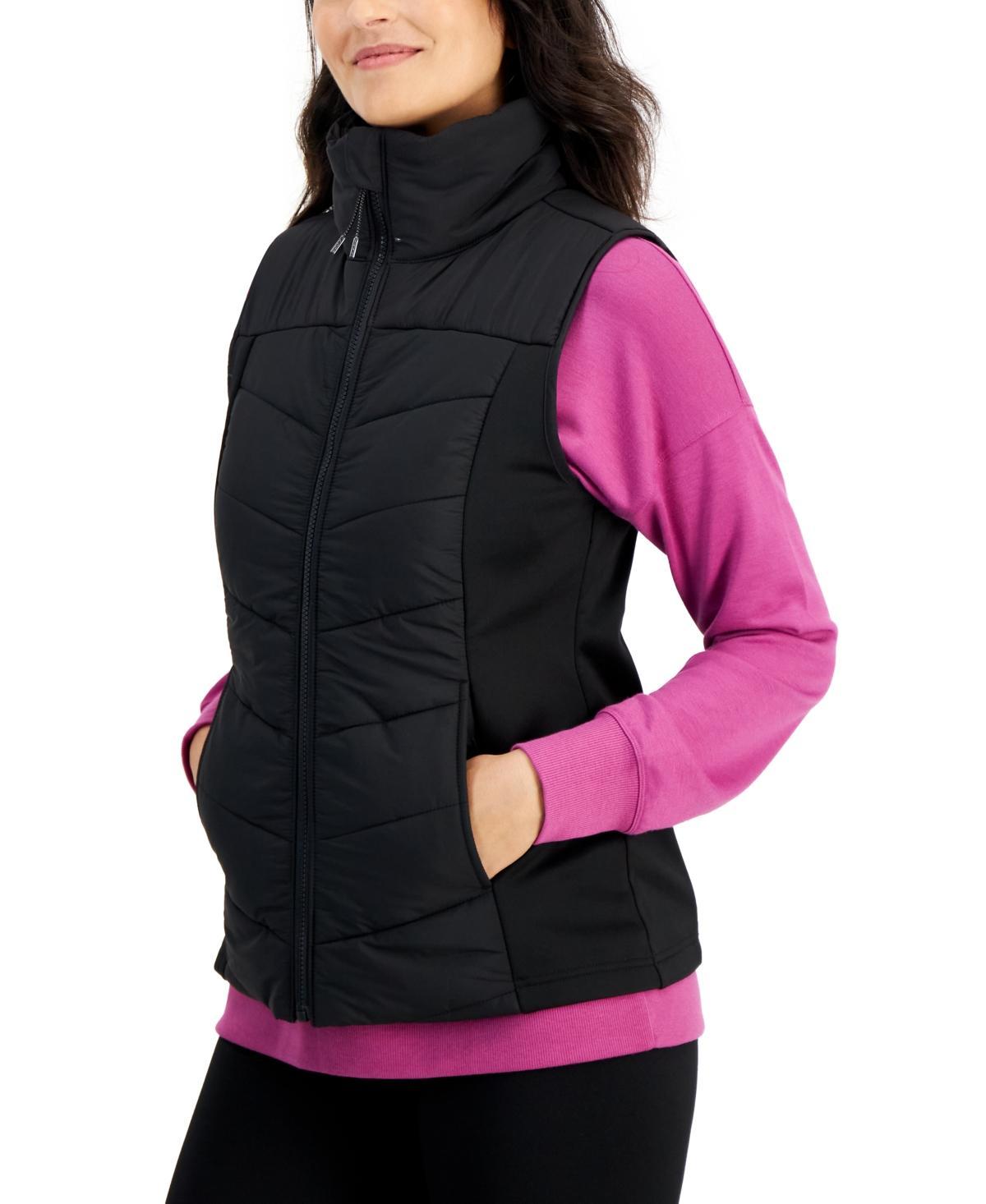 Id Ideology Womens Sleeveless Zip-Front Puffer Vest, Created for Macys Product Image