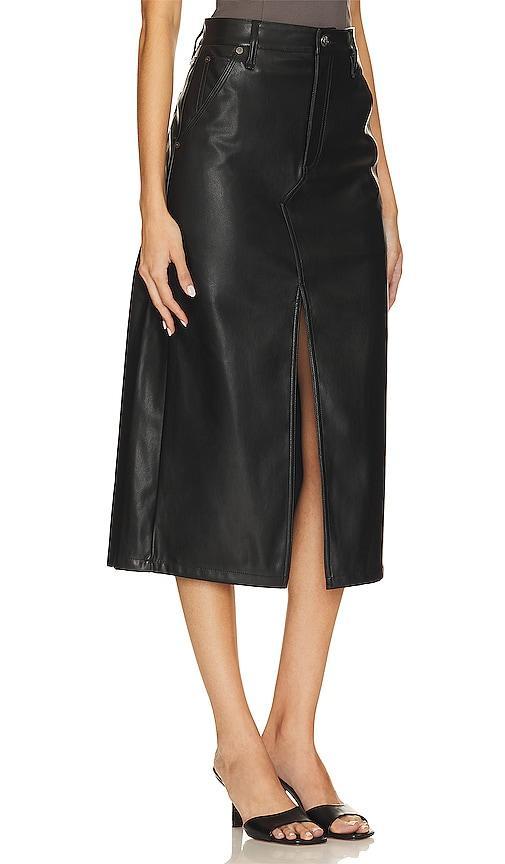 Rag & Bone Sid Faux Leather Midi Skirt Size 31, 32. Product Image