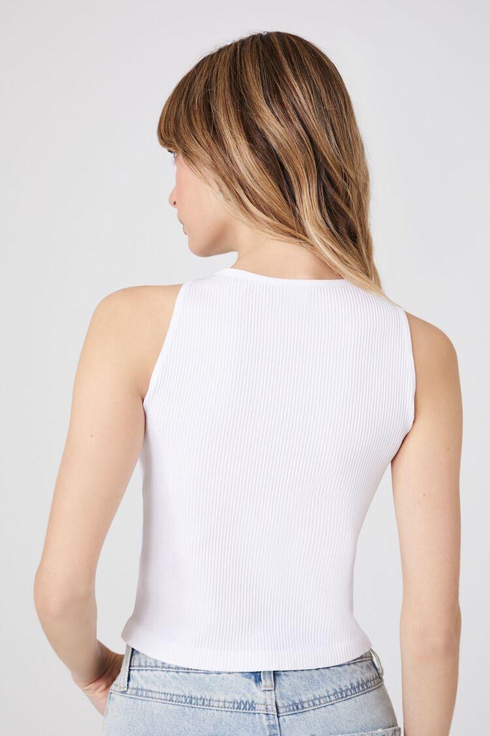 Rib-Knit Cutout Cropped Tank Top | Forever 21 Product Image