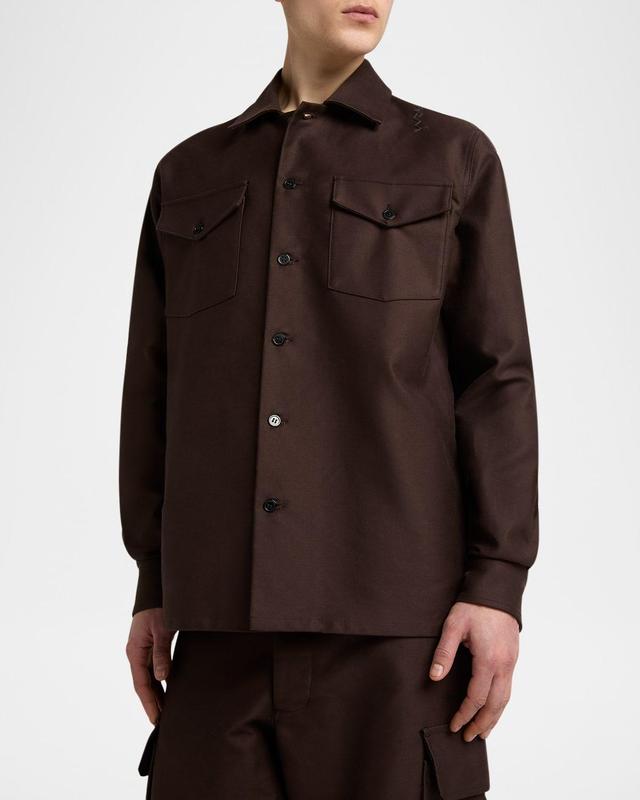 Men's Compact Cotton Moleskin Overshirt Product Image