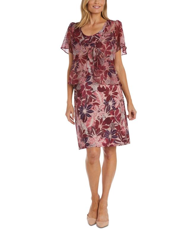 R & M Richards Womens 2-Pc. Chiffon Jacket & Scoop-Neck Dress Set Product Image