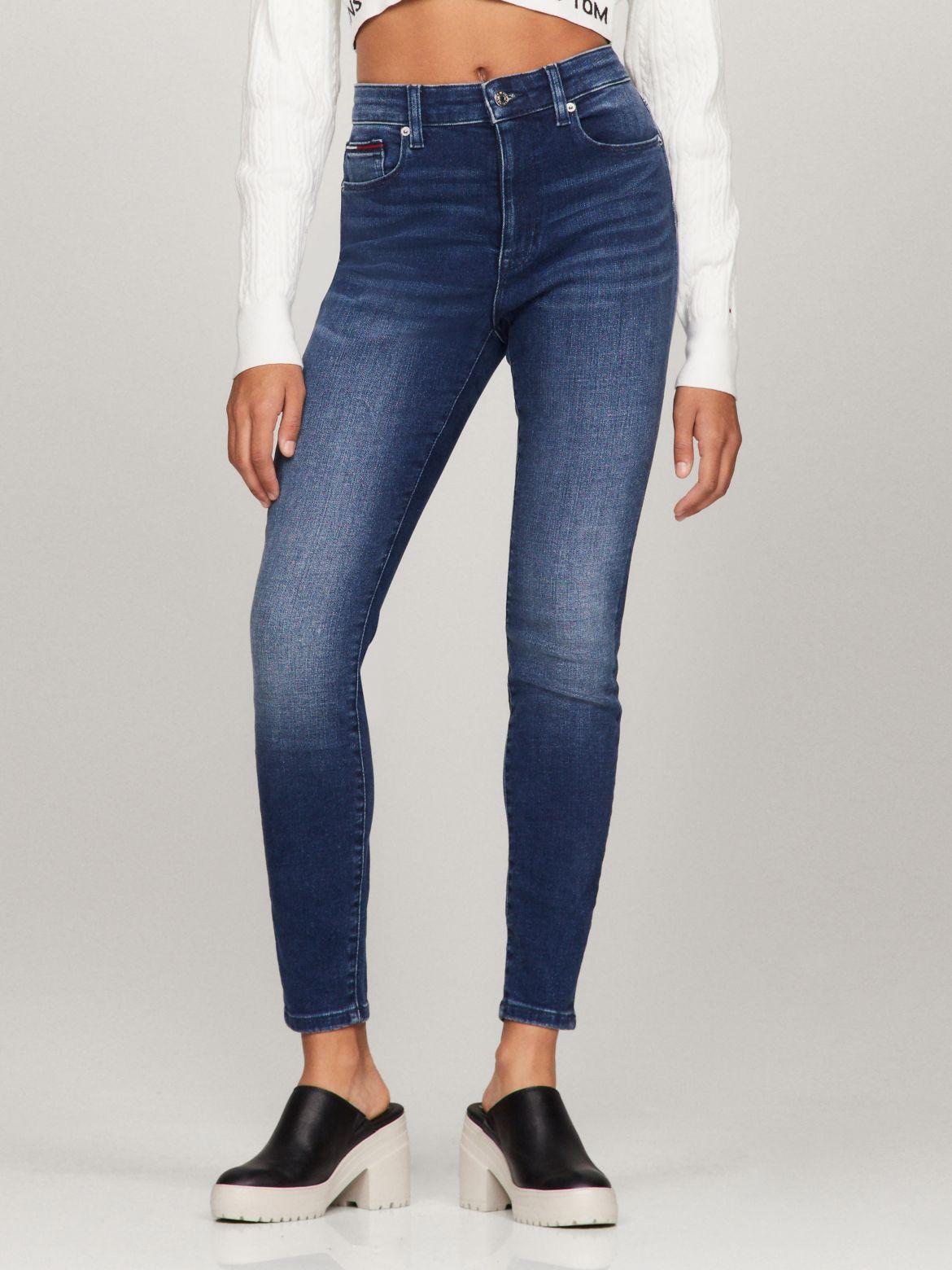 Tommy Hilfiger Women's High-Rise Skinny Fit Medium Wash Jean Product Image