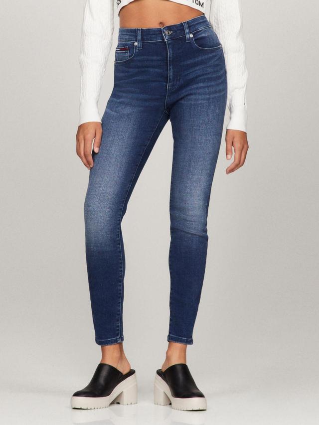 Tommy Hilfiger Women's High-Rise Medium Wash Skinny Fit Jean Product Image