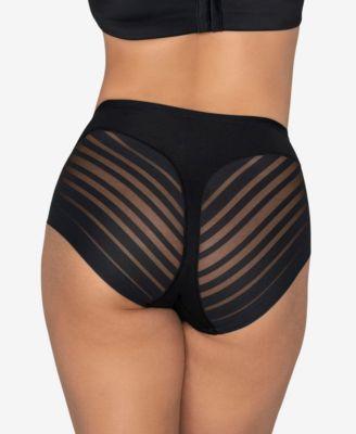 Leonisa Womens Lace Stripe Undetectable Classic Shaper Panty Product Image