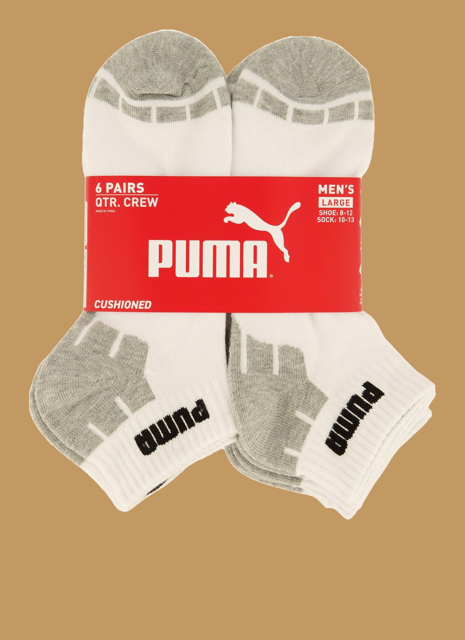 Mens Puma Quarter Socks 6 Pack Male Product Image