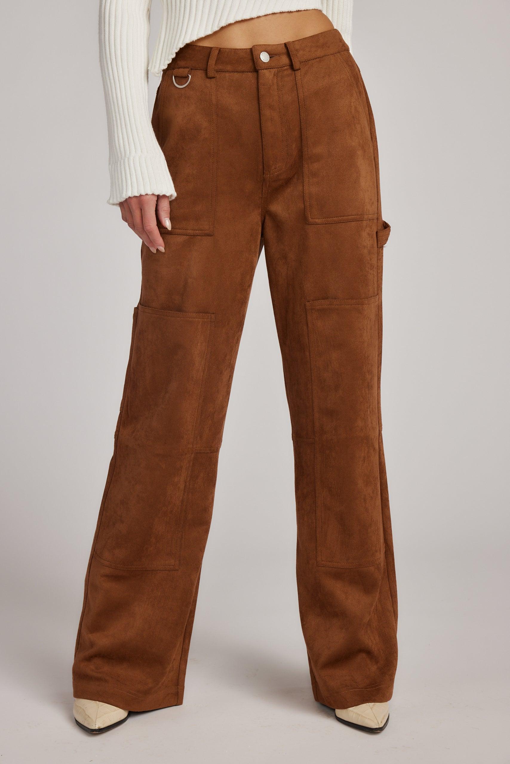 Steph Brown Suede Pants Product Image