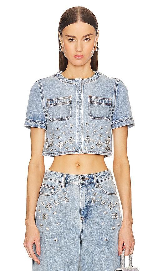 Embellished Denim Top Product Image