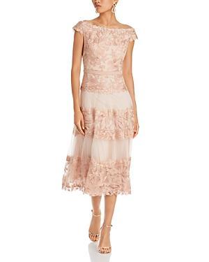 Tadashi Shoji Off-the-Shoulder Floral Embroidered Dress Product Image