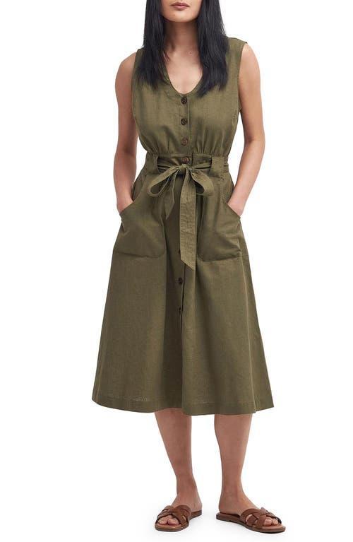 Barbour Rutherglen Cotton & Linen Midi Dress Product Image