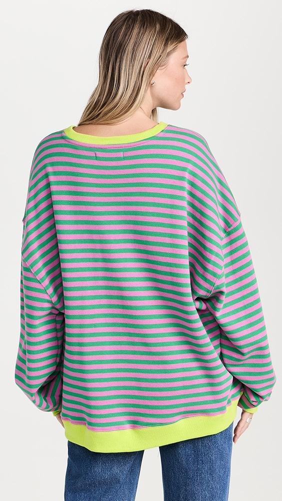 Free People Classic Striped Crew Sweatshirt | Shopbop Product Image