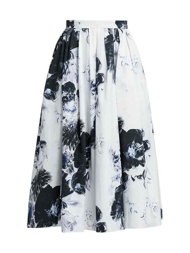 Womens Chiaroscuro Floral Cotton Skirt Product Image