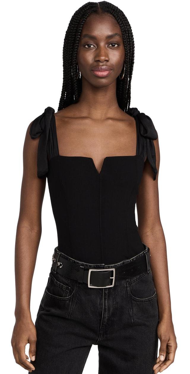 Free People Lola Shoulder Tie Seamed Bodysuit Product Image