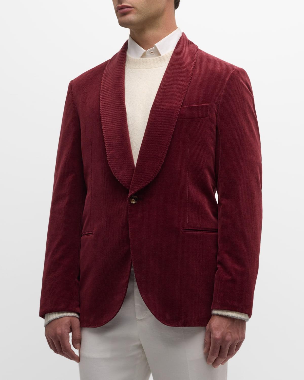 Mens Hollywood Glamour Velvet Single-Button Dinner Jacket Product Image