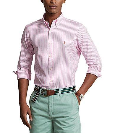 Polo Ralph Lauren Classic Fit Striped Stretch Long Sleeve Woven Shirt Product Image