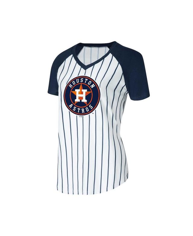 Womens Concepts Sport White Houston Astros Reel Pinstripe Nightshirt Product Image