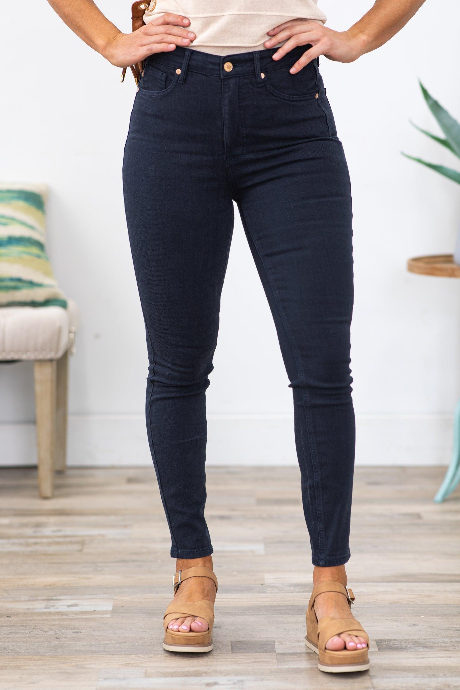 Judy Blue Navy Tummy Control Skinny Jeans Product Image