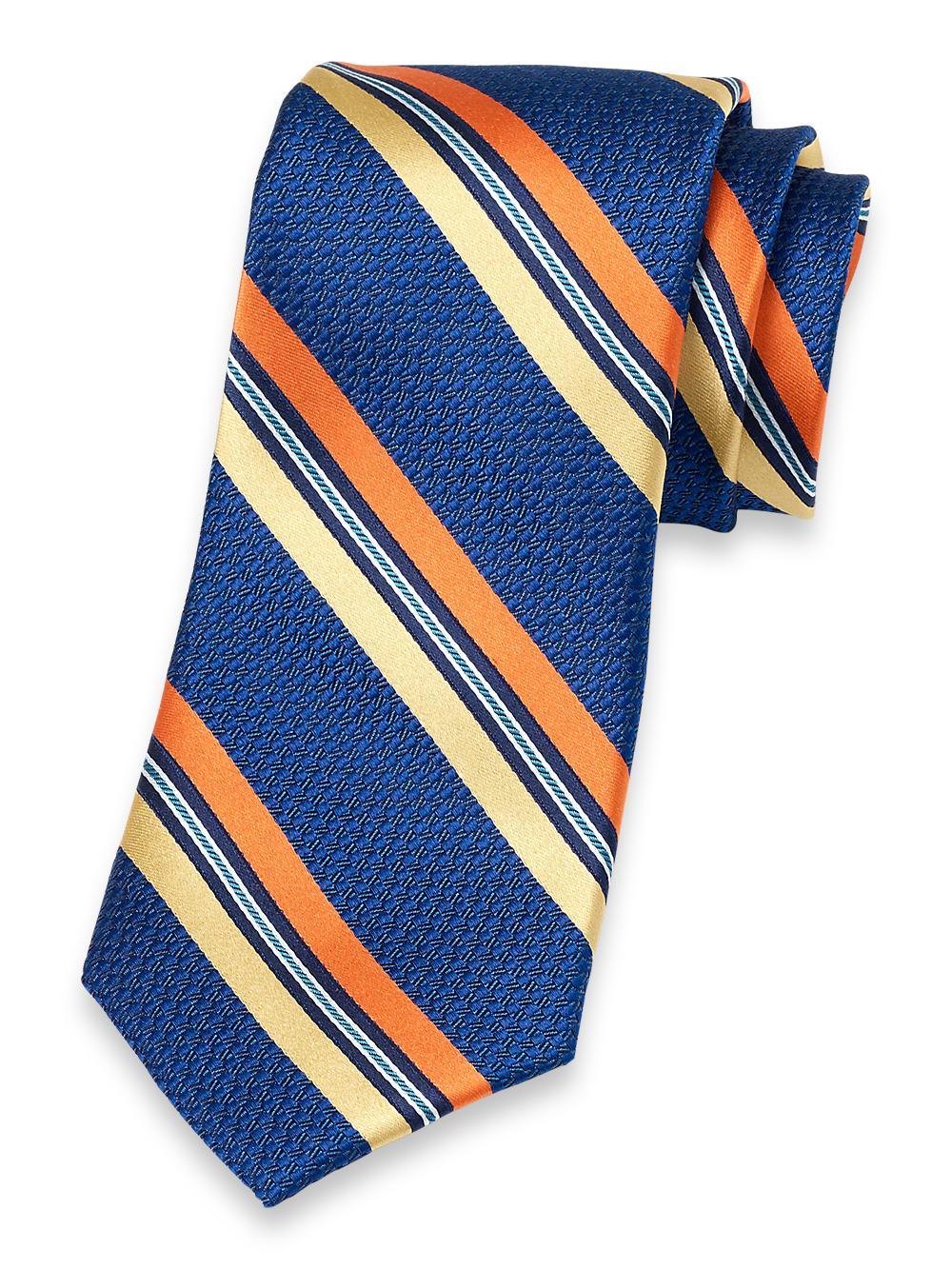 Stripe Woven Silk Tie - Blue Multi Product Image