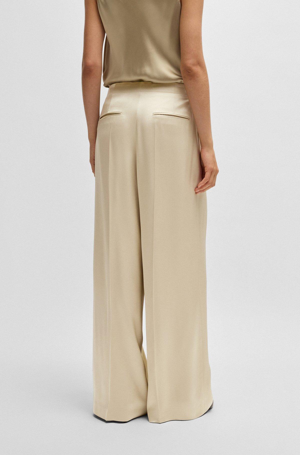 Regular-fit wide-leg trousers with wrap effect Product Image