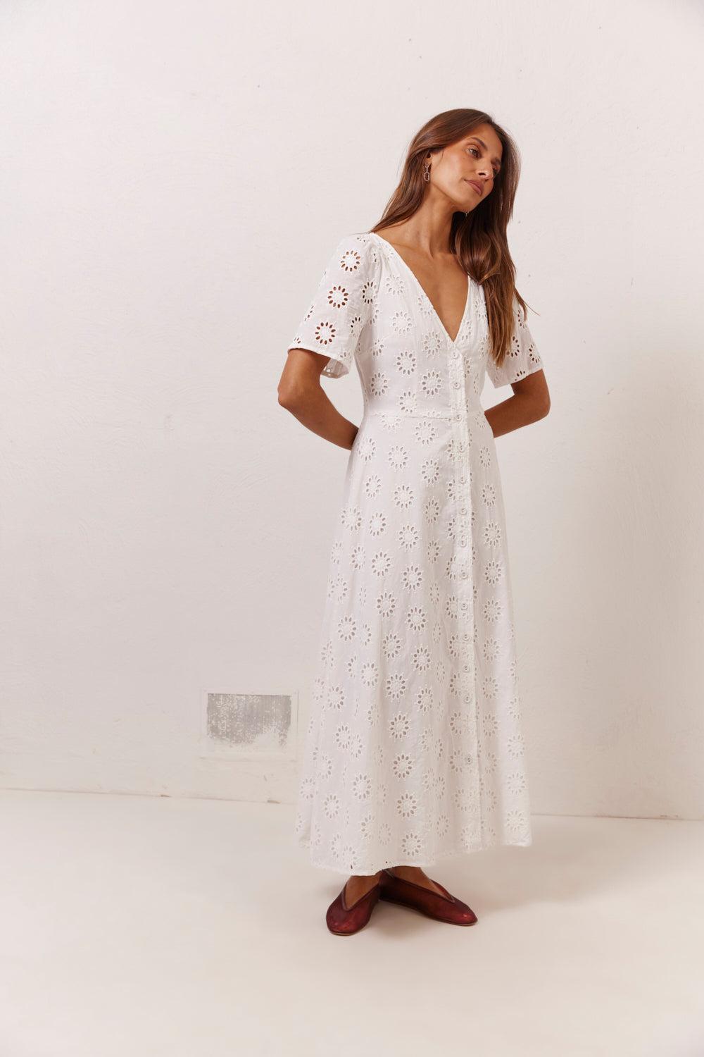 Maisie Midi Dress Anglaise Product Image