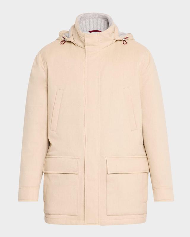 Men's Cashmere Zip Parka  Product Image