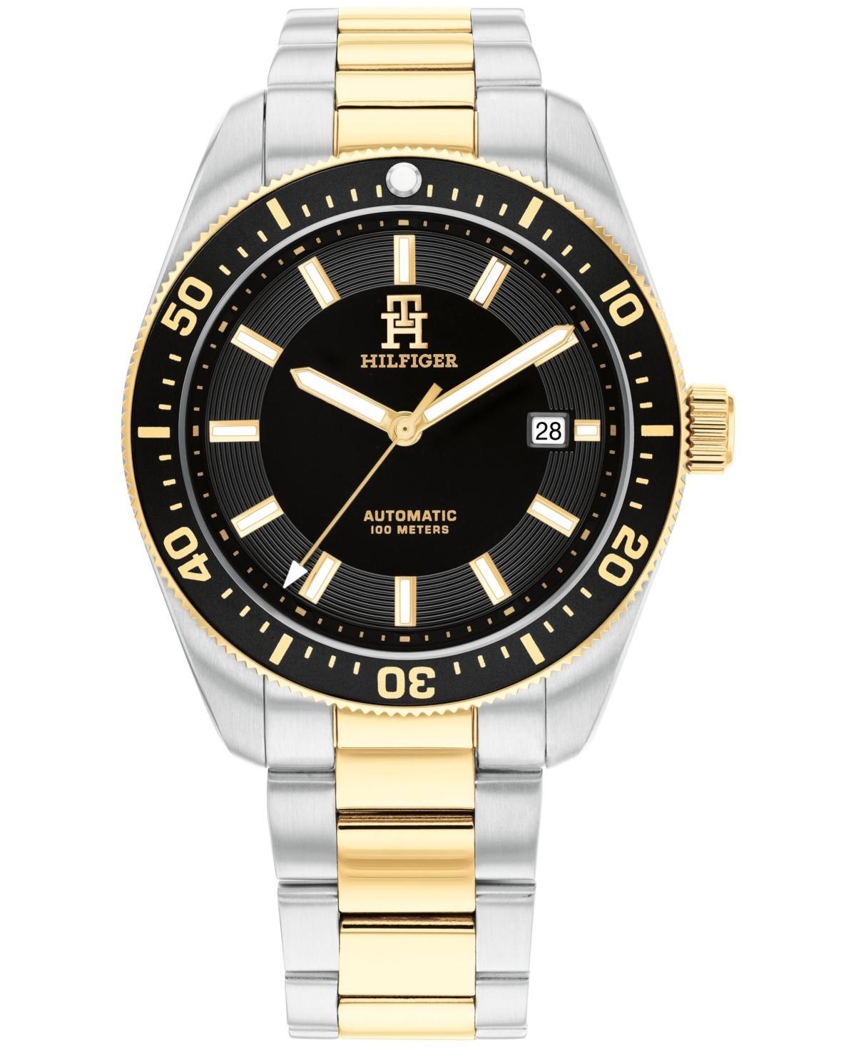 Tommy Hilfiger Mens Automatic Two-Tone Stainless Steel Bracelet Watch 40mm, Exclusively Ours Product Image