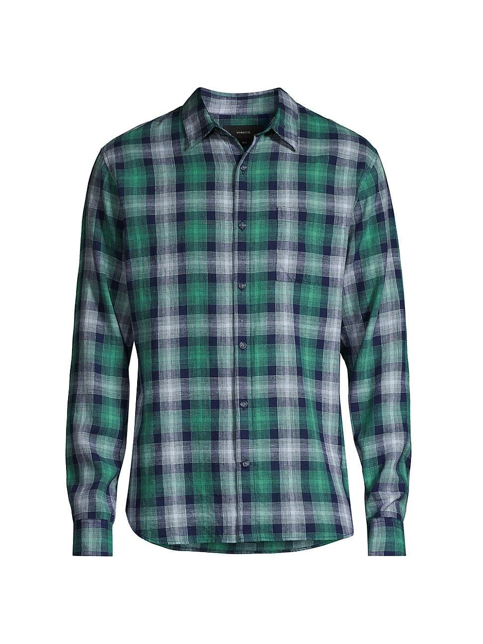 Mens Del Mar Plaid Button-Front Shirt Product Image