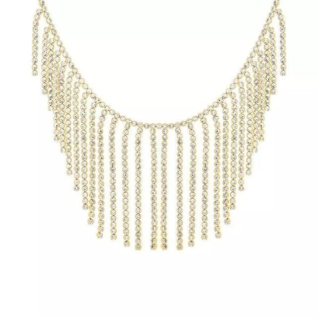 Emberly Gold Tone Crystal Tasseled Collar Necklace, Womens Yellow Gold Tone Product Image