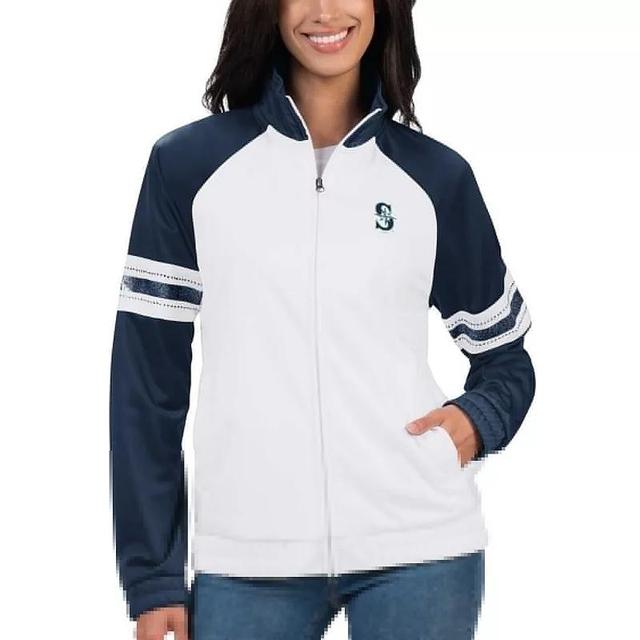 Womens G-III 4Her by Carl Banks Seattle Mariners Show Up Raglan Full-Zip Track Jacket Product Image