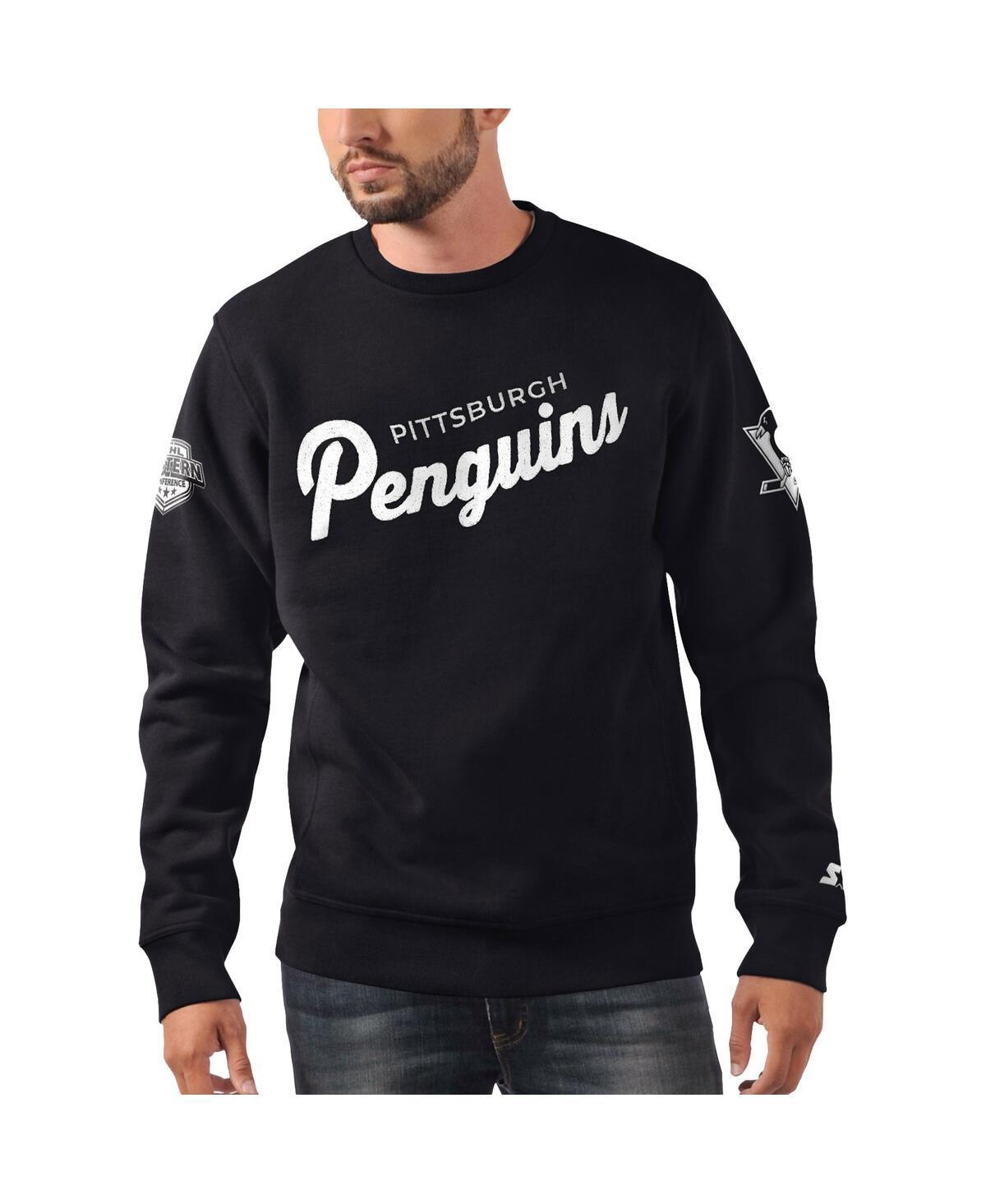 Mens Starter Pittsburgh Penguins Ice Cross-CheckPullover Sweatshirt Product Image