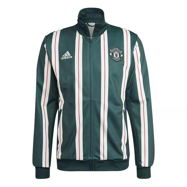 Mens adidas Green Manchester United Lifestyle Full-Zip Track Top Product Image