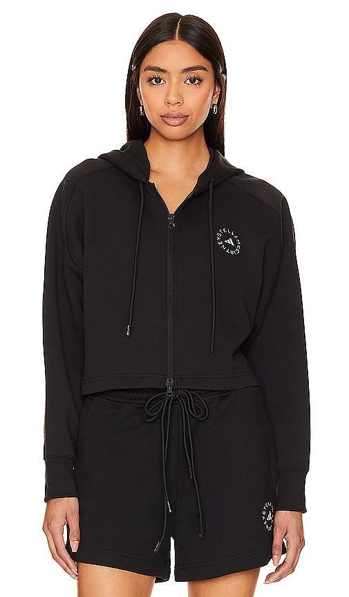 adidas by Stella McCartney Sportswear Cropped Hoodie in Black. - size XL (also in L, M, S, XS) Product Image