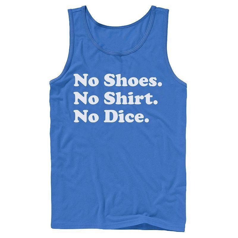 Mens Fast Times At Ridgemont No Shoes No Shirt No Dice Tank Top Product Image