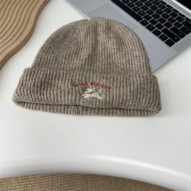 Dog Embroidered Beanie Product Image