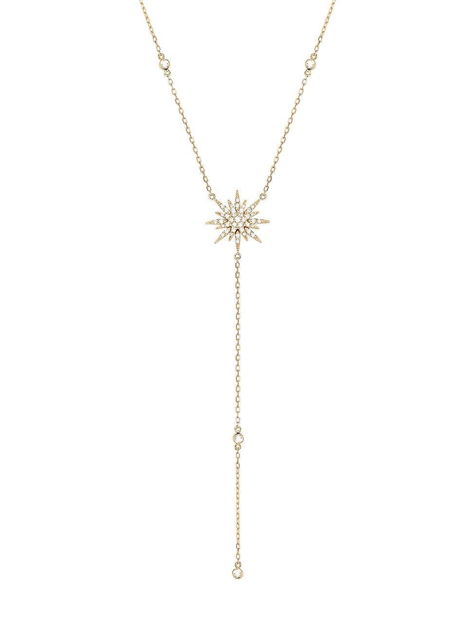 Womens Soleil 18K Yellow Gold & Diamond Sun Y Necklace Product Image