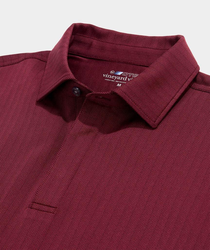 On-The-Go Herringbone Jacquard Polo Product Image