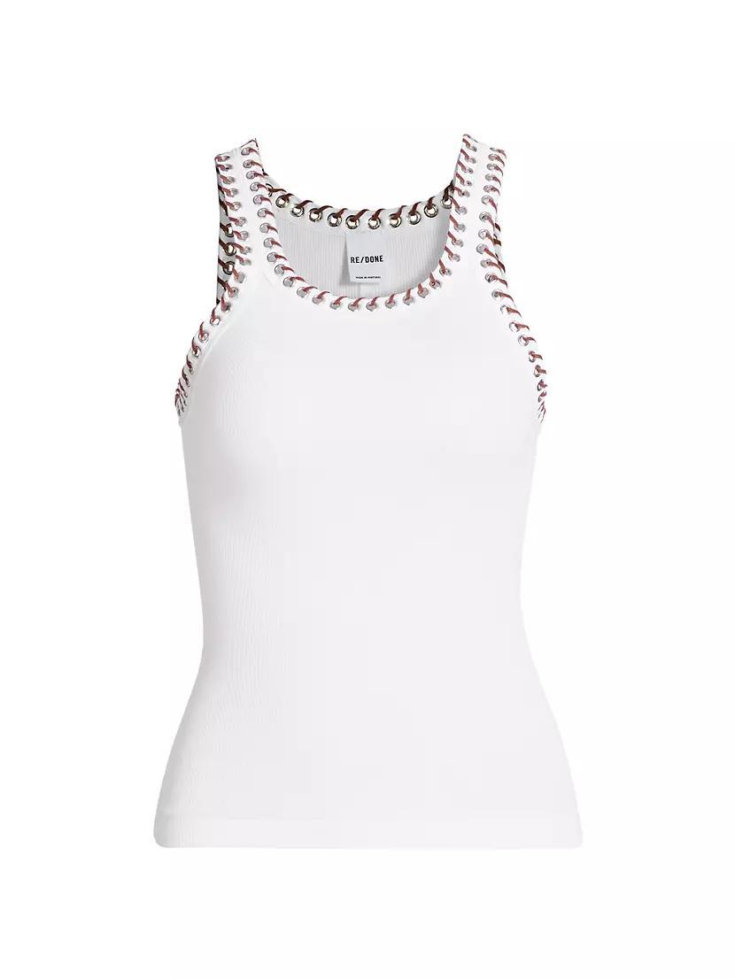 Whipstitch Ribbed Cotton Tank Top product image