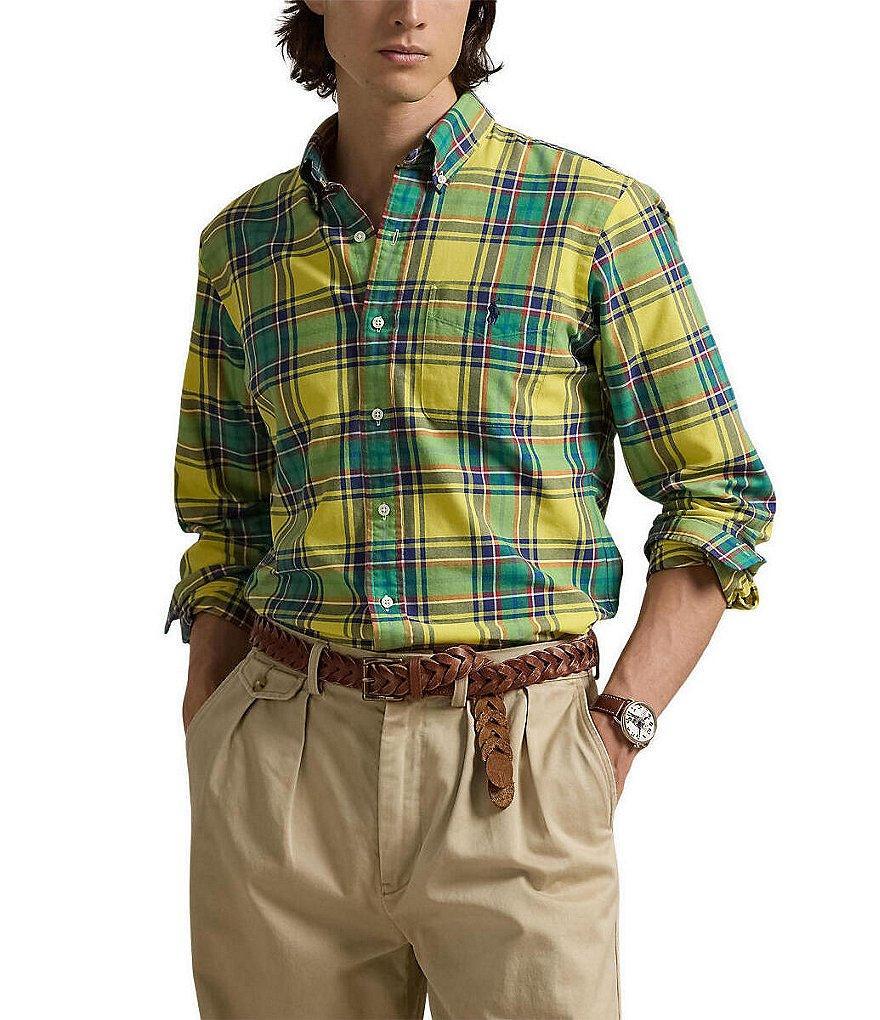 Polo Ralph Lauren Classic Fit Multi Plaid Oxford Long Sleeve Woven Shirt Product Image