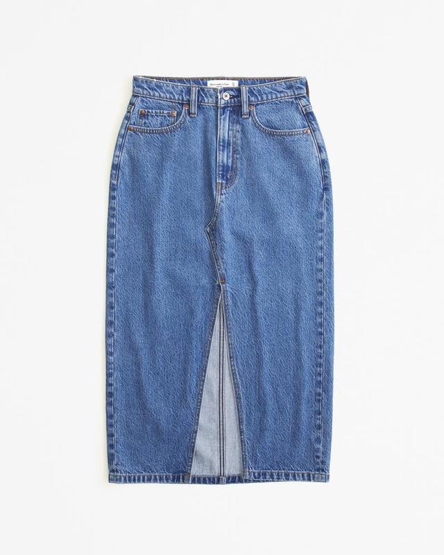 Denim Midi Skirt Product Image