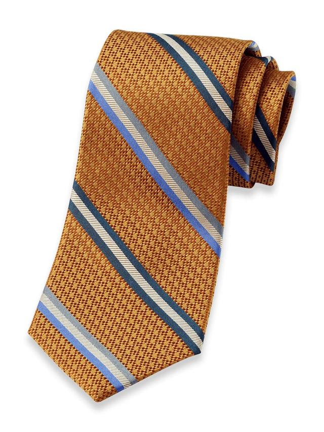 Stripe Woven Silk Tie - Gold Multi Product Image