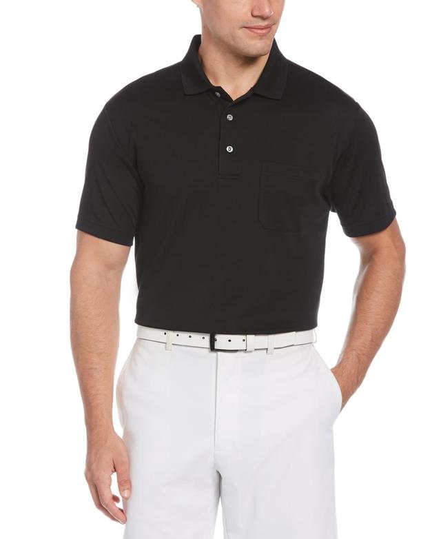 Pga Tour Mens Airflux Solid Mesh Short Sleeve Golf Polo Shirt Product Image