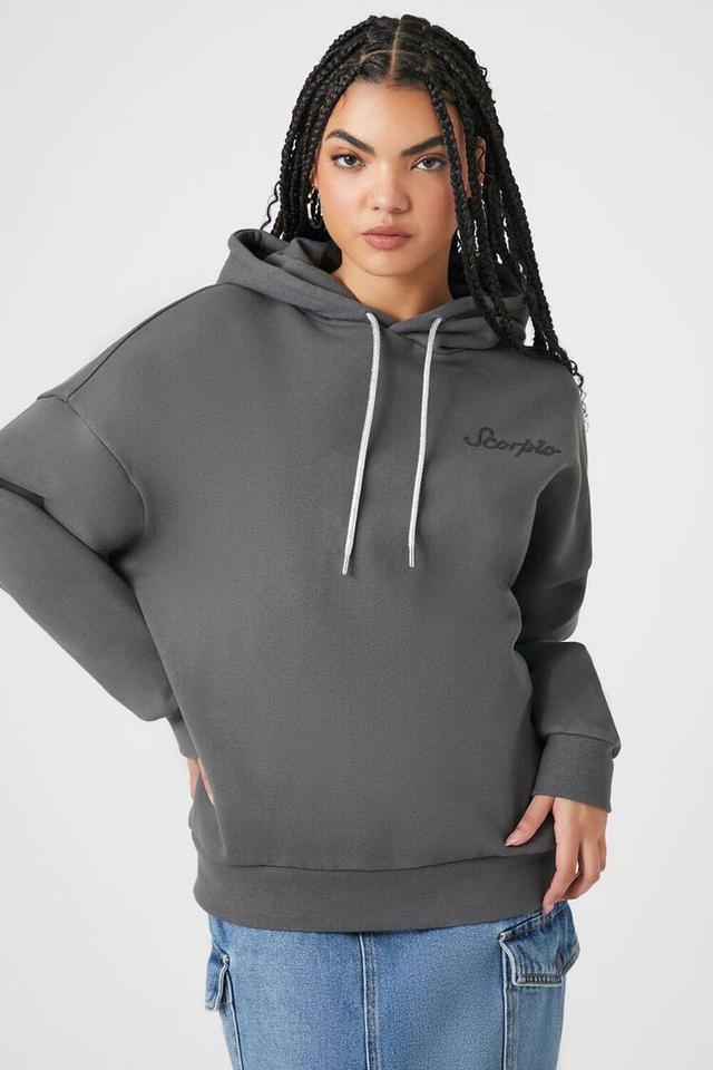 Fleece Rhinestone Scorpio Graphic Hoodie | Forever 21 Product Image