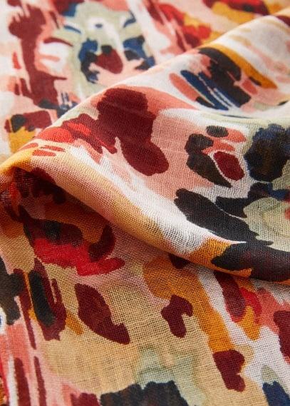 MANGO - Ikat print scarf - One size - Women Product Image