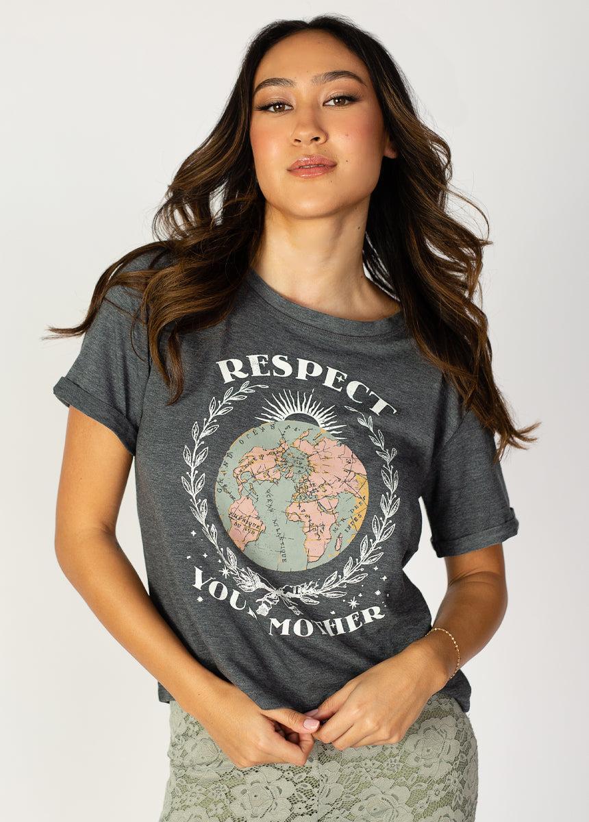 Respect Tee in Heather Slate product image