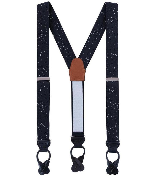 Trafalgar Mystere Metallic Polka Dot Silk Button End Suspenders Product Image