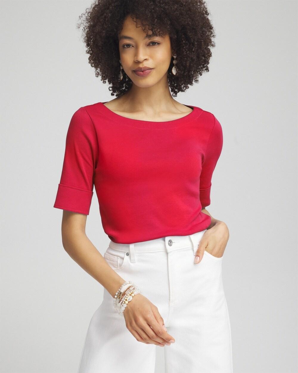 Women's Bateau Neck Tee Product Image