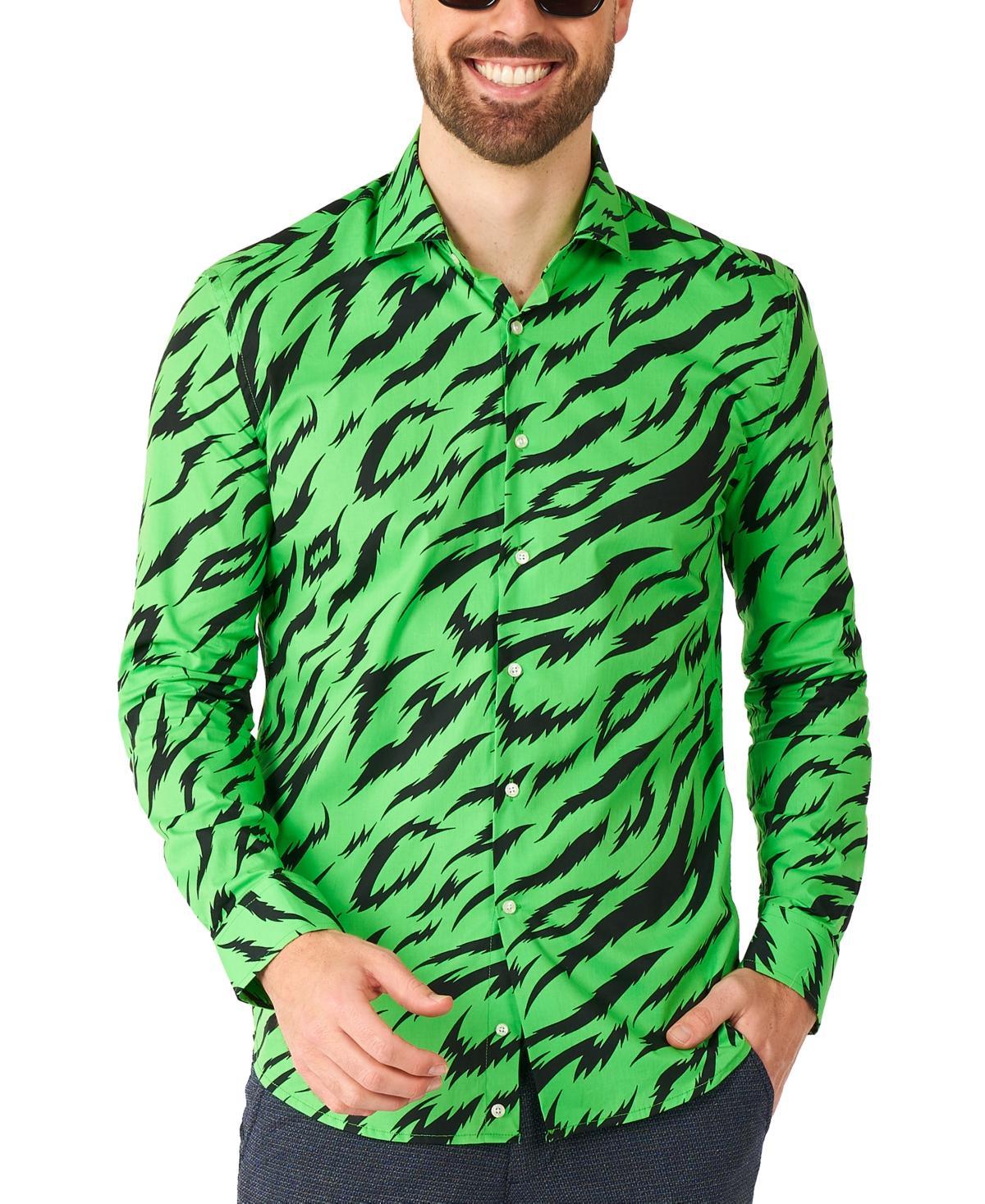 Mens OppoSuits Button-Front Shirt Green Product Image