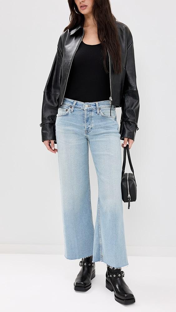 RE/DONE Mid Rise Wide Leg Crop Jeans | Shopbop Product Image